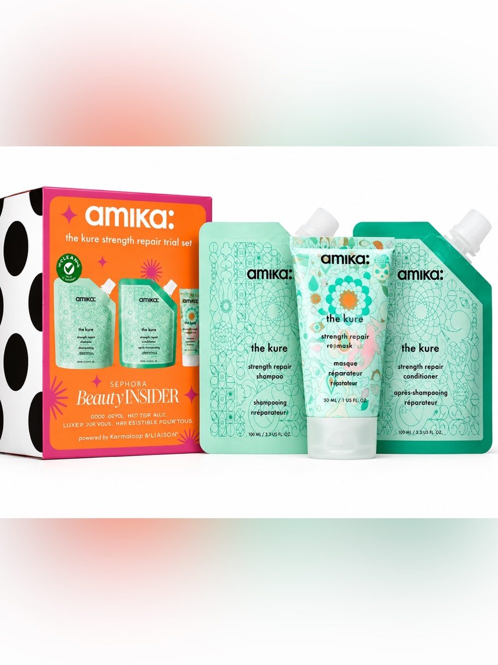 amika NIB The Kure Strength Repair 3pc Set